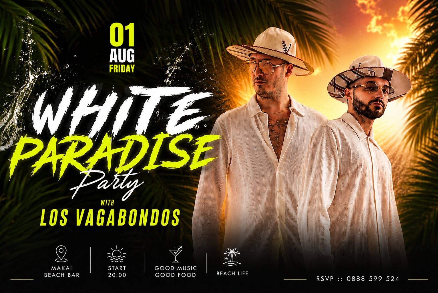 White Paradise Party with Los Vagabonds
